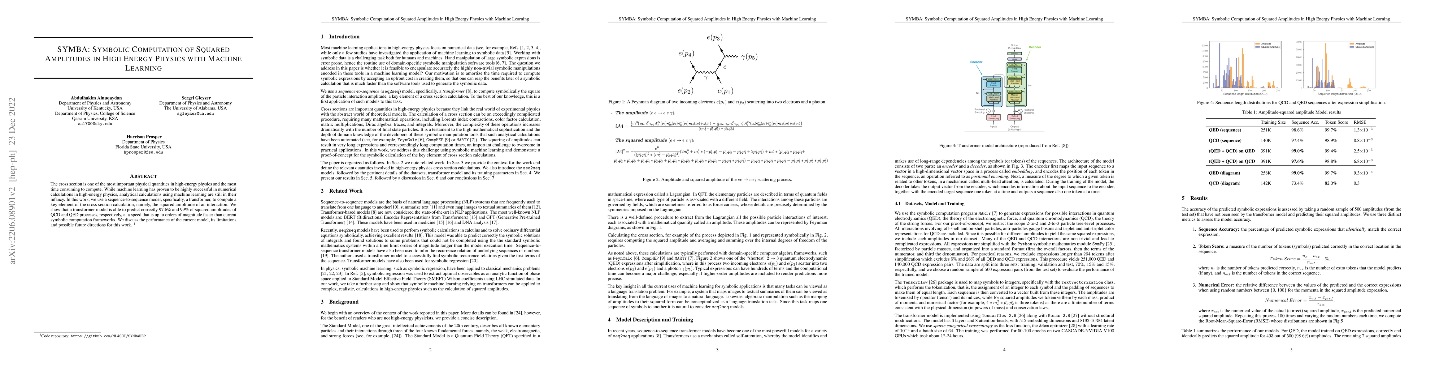 Thumbnail for SYMBA: Symbolic Computation of Squared Amplitudes in High Energy Physics
  with Machine Learning