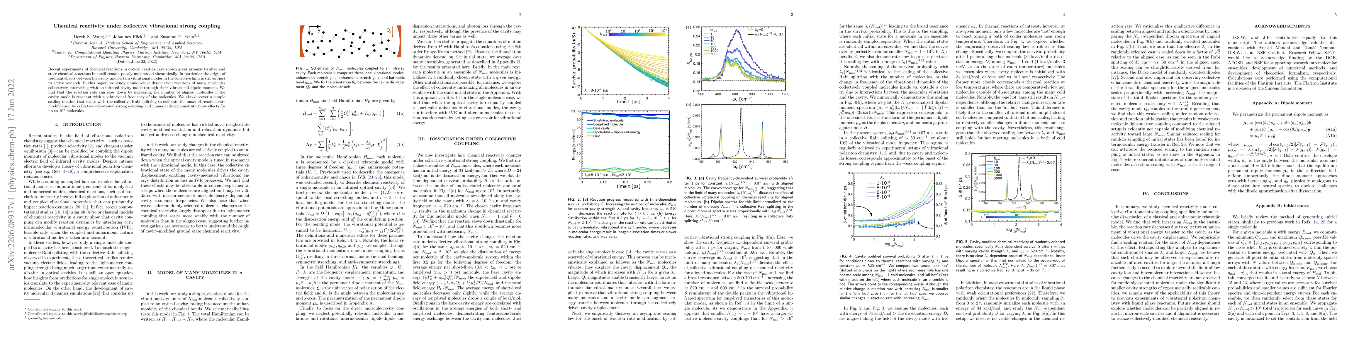 Thumbnail for Chemical reactivity under collective vibrational strong coupling