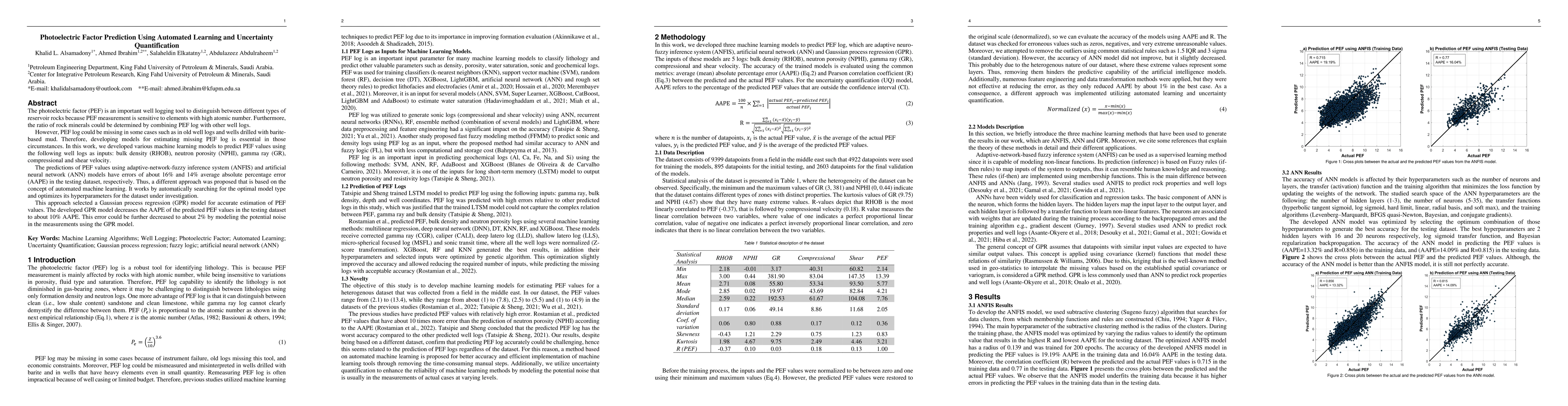 Thumbnail for Photoelectric Factor Prediction Using Automated Learning and Uncertainty
  Quantification