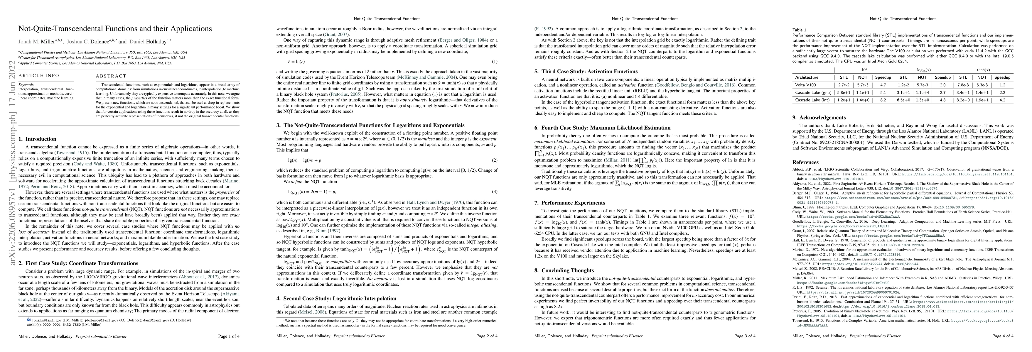 Thumbnail for Not-Quite Transcendental Functions and their Applications