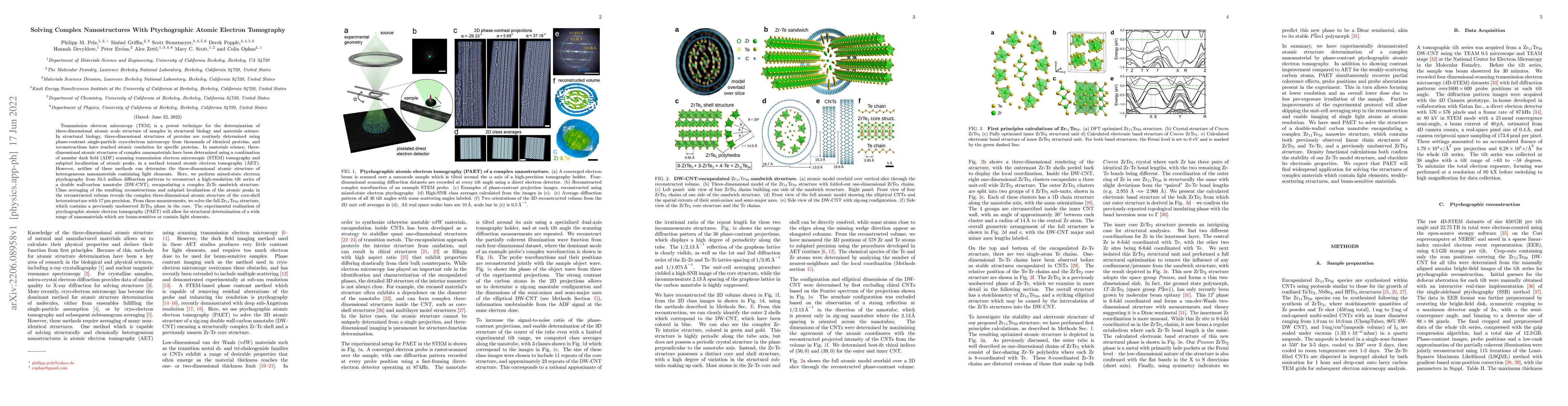 Thumbnail for Solving Complex Nanostructures With Ptychographic Atomic Electron
  Tomography