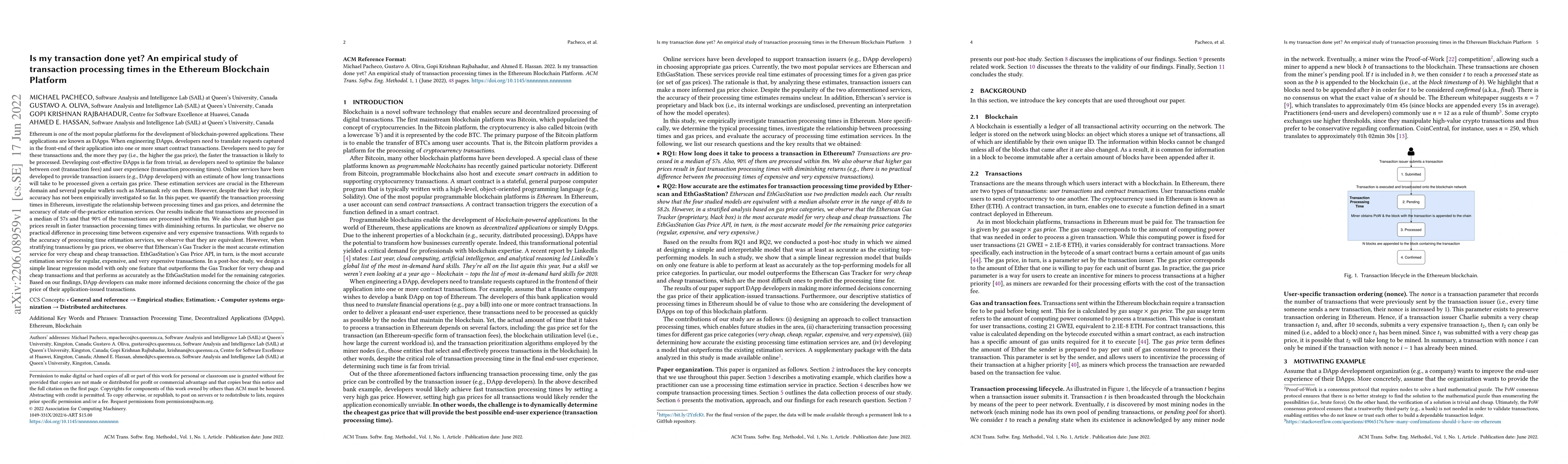 Thumbnail for Is my transaction done yet? An empirical study of transaction processing
  times in the Ethereum Blockchain Platform