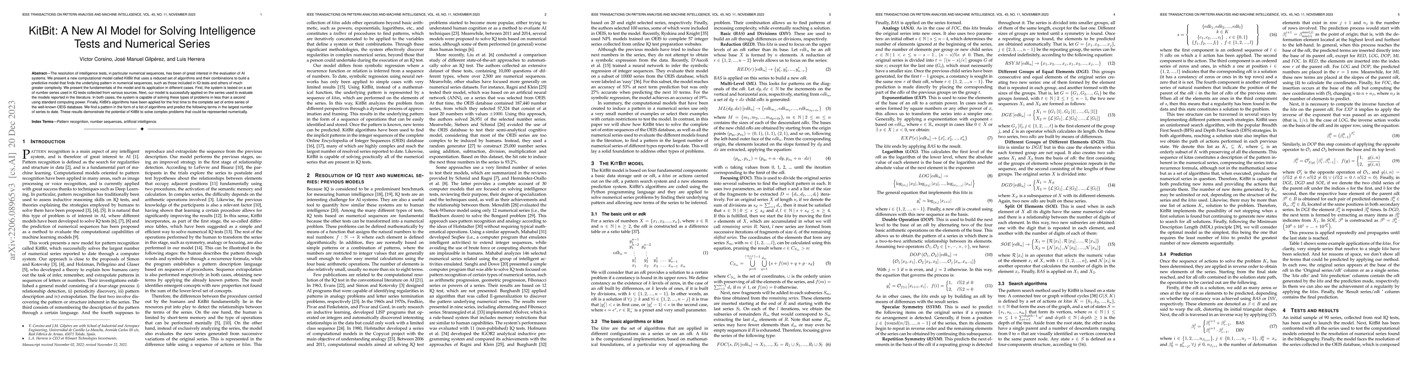 Thumbnail for KitBit: A New AI Model for Solving Intelligence Tests and Numerical
  Series