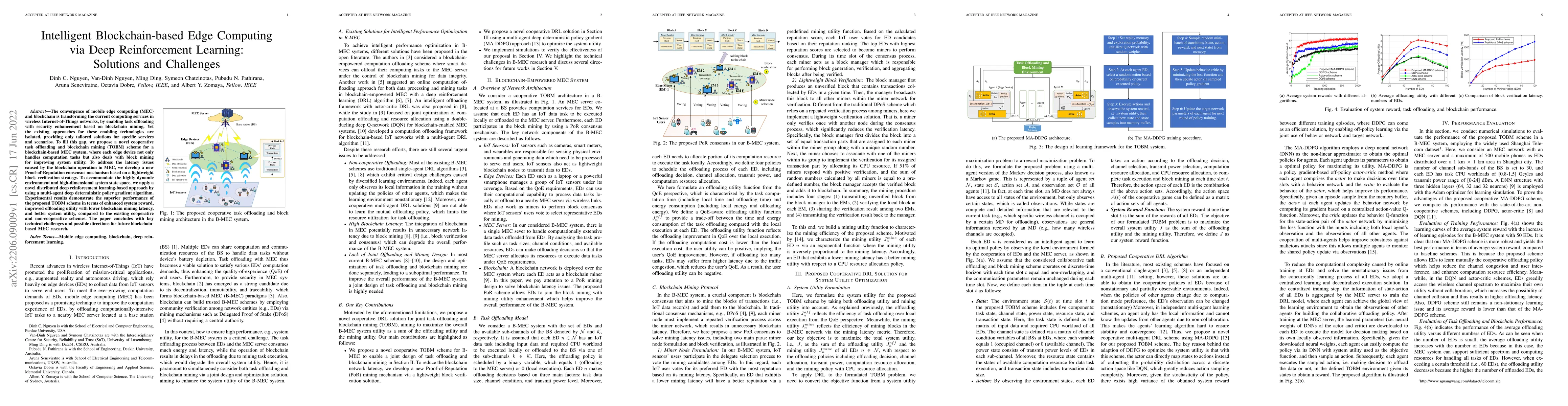 Thumbnail for Intelligent Blockchain-based Edge Computing via Deep Reinforcement
  Learning: Solutions and Challenges