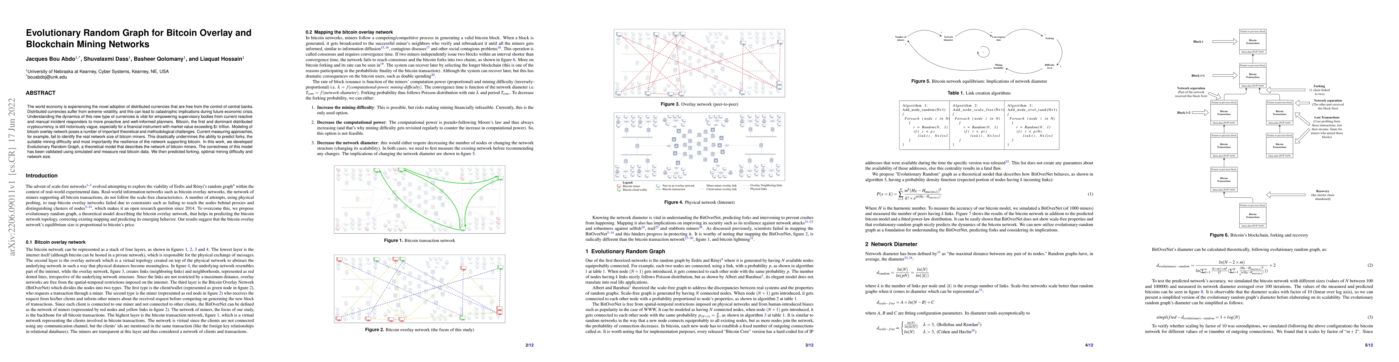 Thumbnail for Evolutionary Random Graph for Bitcoin Overlay and Blockchain Mining
  Networks