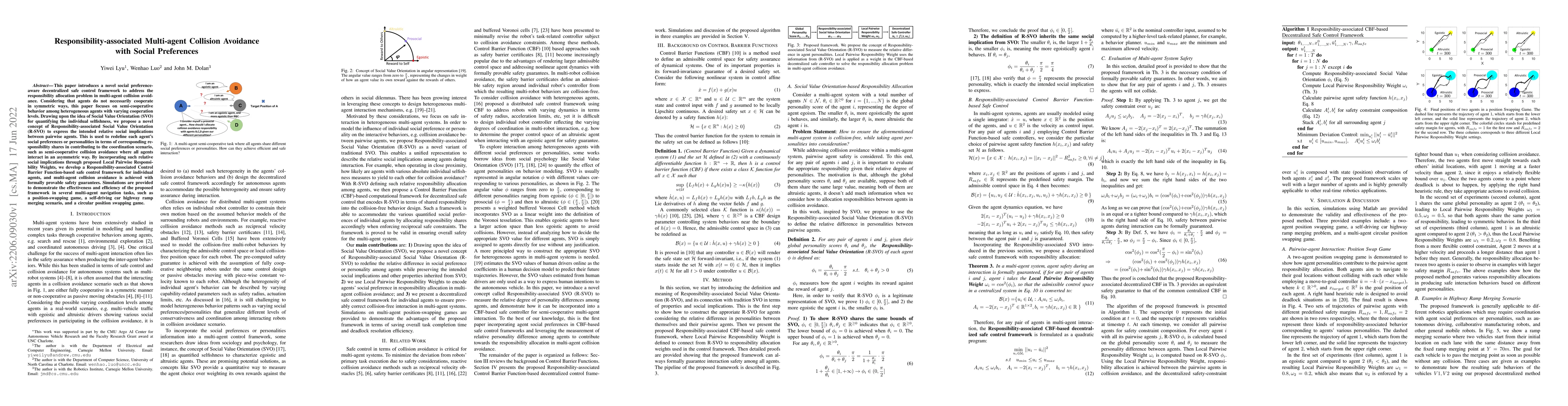Thumbnail for Responsibility-associated Multi-agent Collision Avoidance with Social
  Preferences