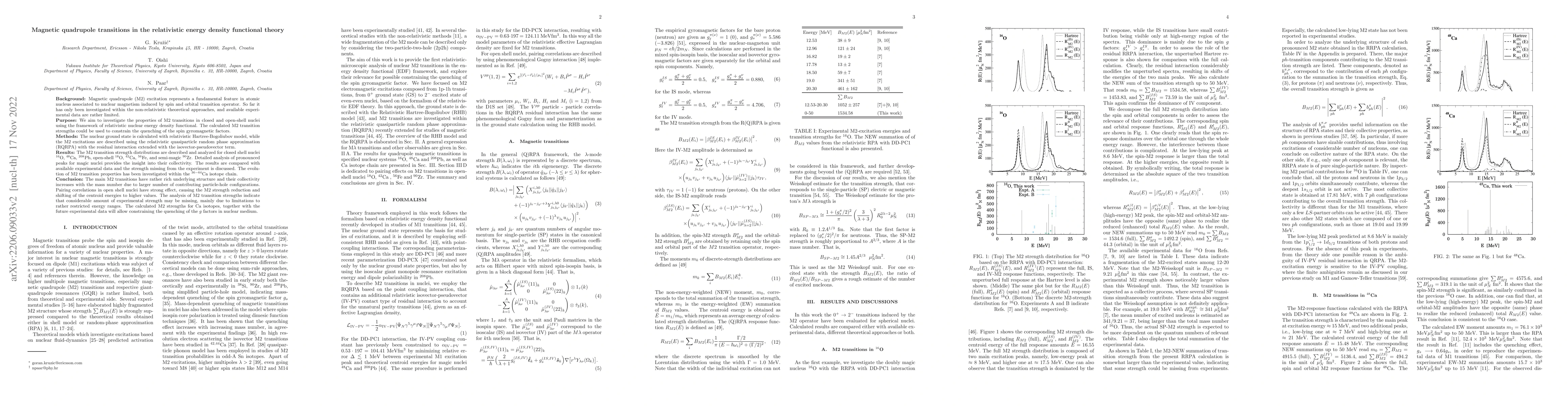 Thumbnail for Magnetic quadrupole transitions in the relativistic energy density
  functional theory