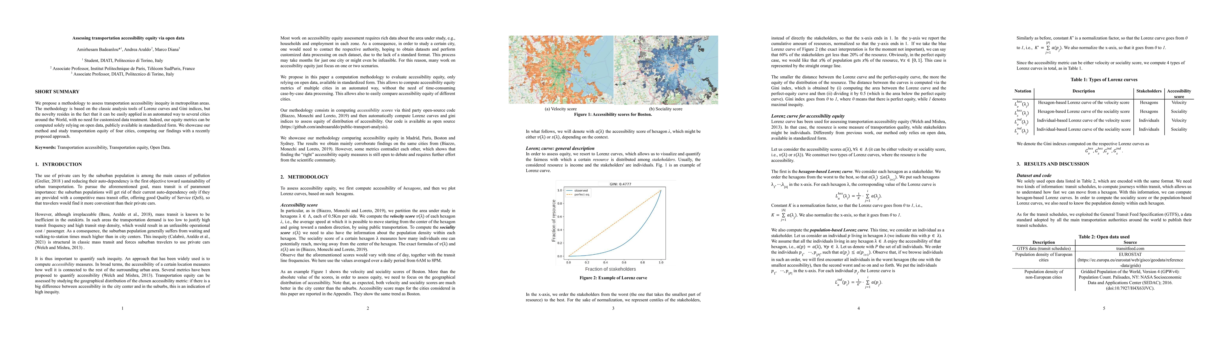 Thumbnail for Assessing transportation accessibility equity via open data