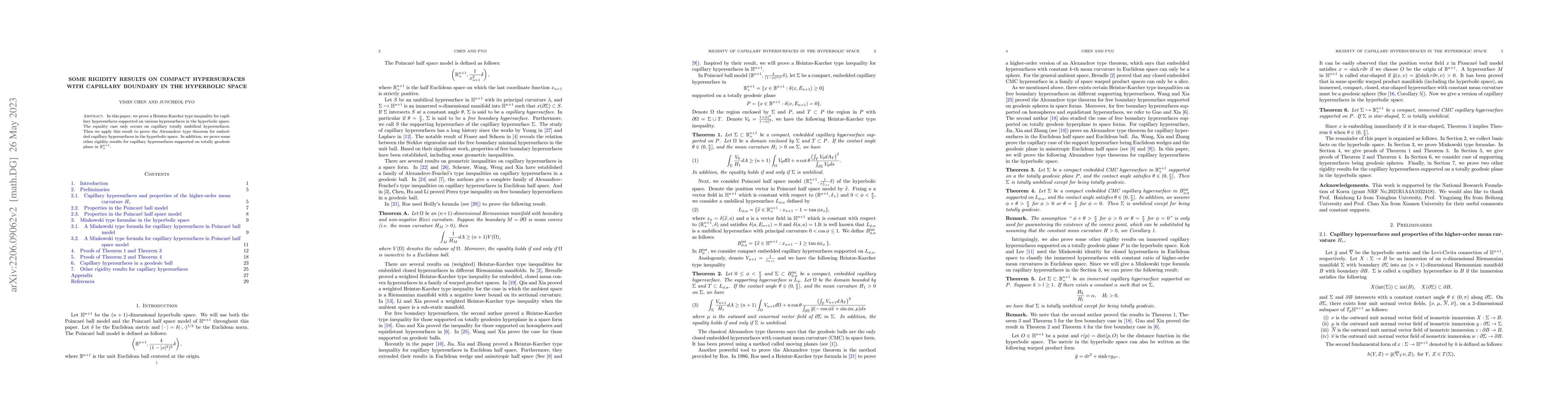 Thumbnail for Some rigidity results on compact hypersurfaces with capillary boundary
  in Hyperbolic space
