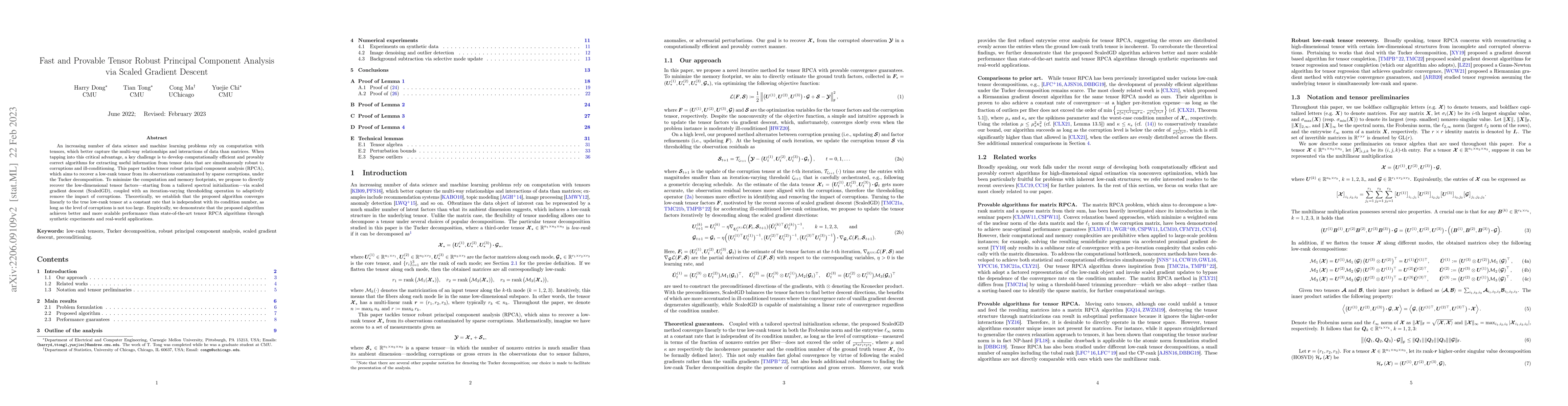 Thumbnail for Fast and Provable Tensor Robust Principal Component Analysis via Scaled
  Gradient Descent