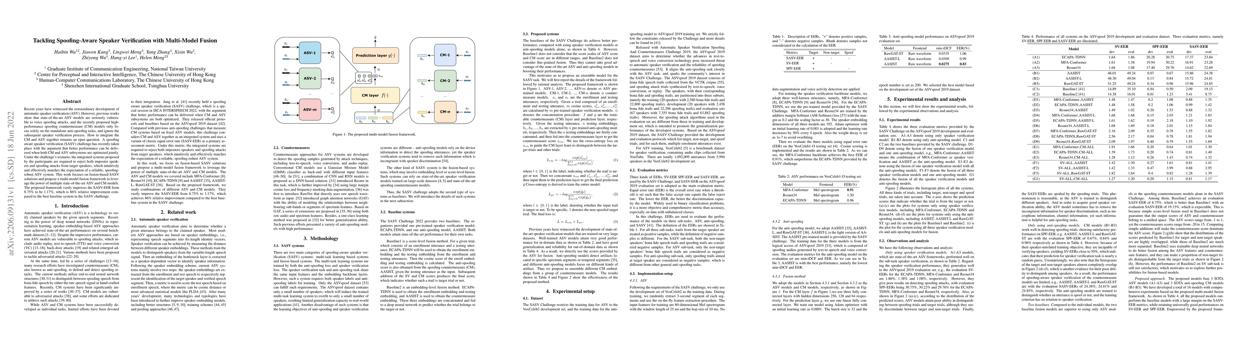 Thumbnail for Tackling Spoofing-Aware Speaker Verification with Multi-Model Fusion