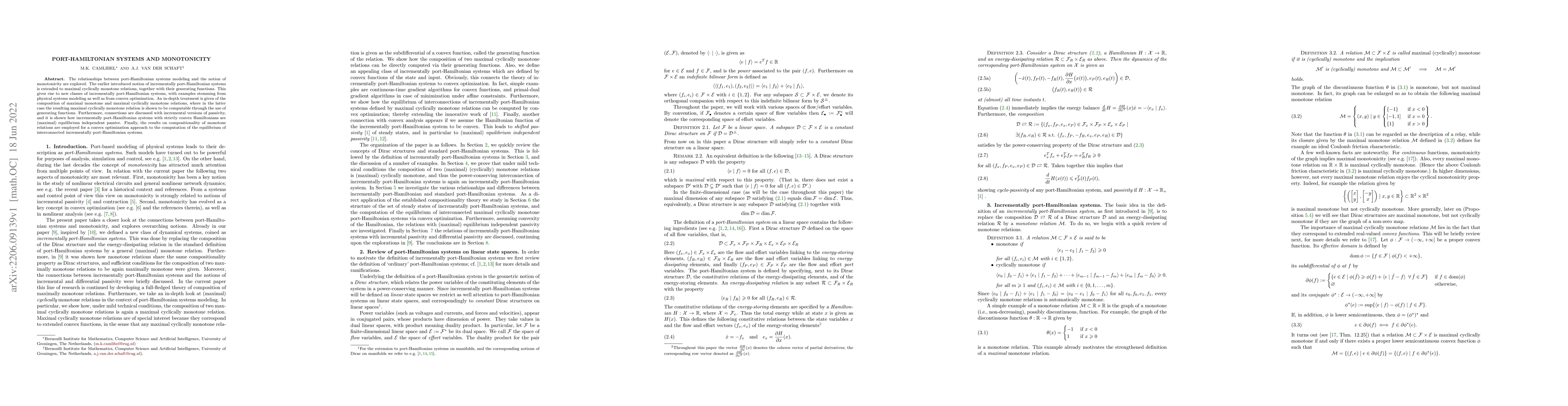 Thumbnail for Port-Hamiltonian systems and monotonicity