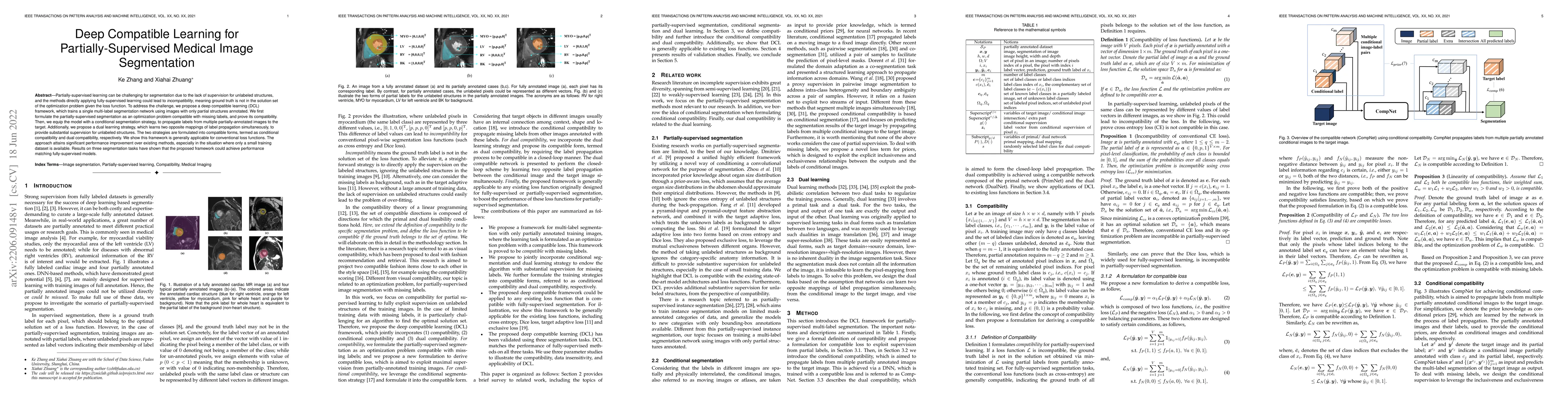 Thumbnail for Deep Compatible Learning for Partially-Supervised Medical Image
  Segmentation