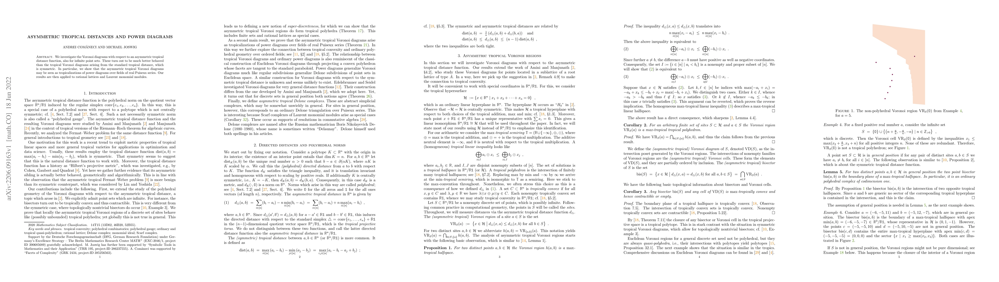 Thumbnail for Asymmetric tropical distances and power diagrams