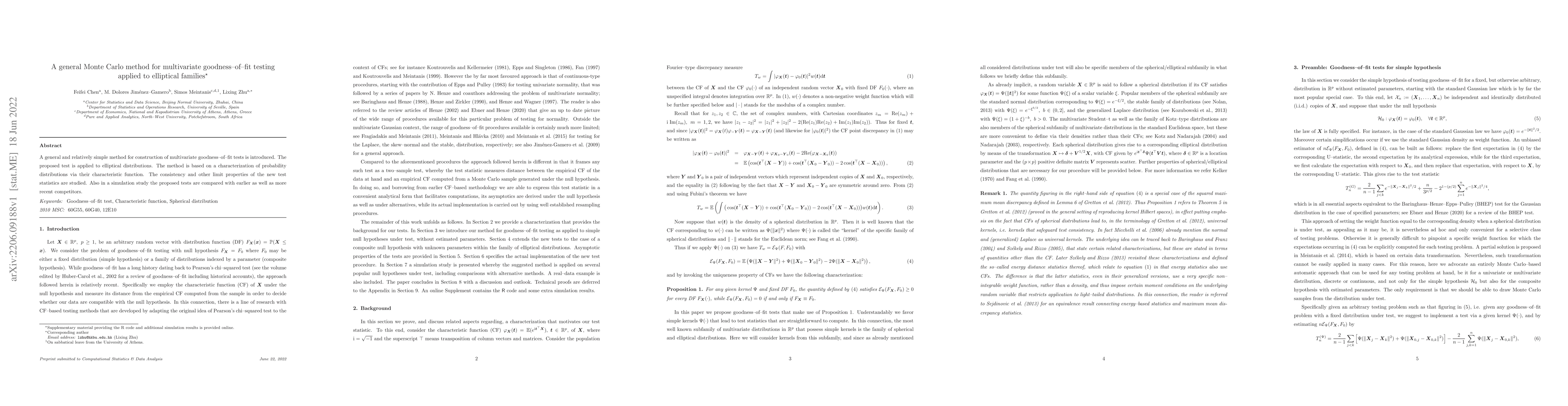 Thumbnail for A general Monte Carlo method for multivariate goodness-of-fit testing
  applied to elliptical families