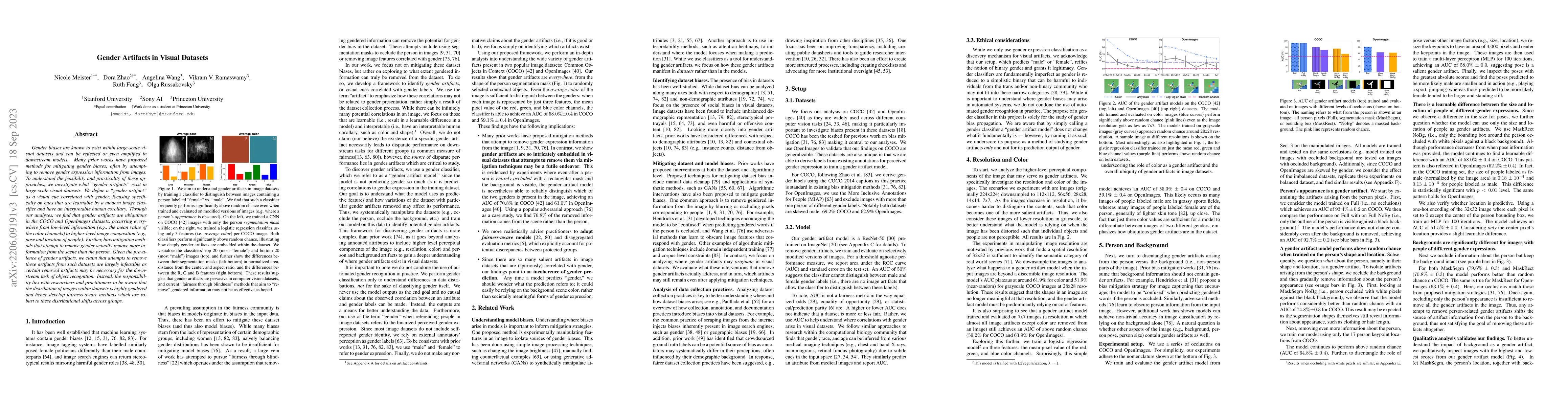 Thumbnail for Gender Artifacts in Visual Datasets