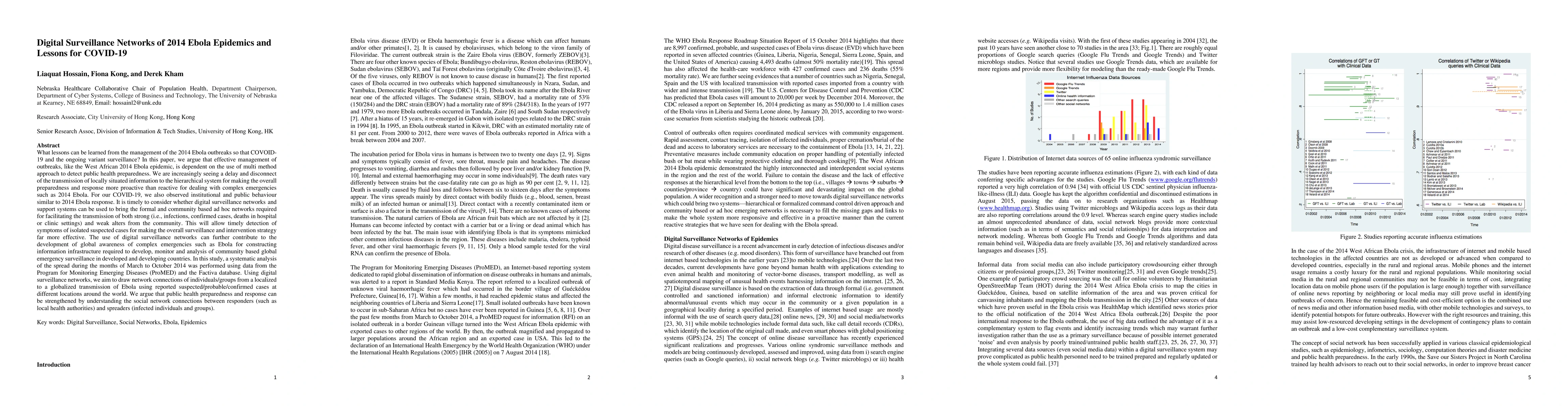 Thumbnail for Digital Surveillance Networks of 2014 Ebola Epidemics and Lessons for
  COVID-19