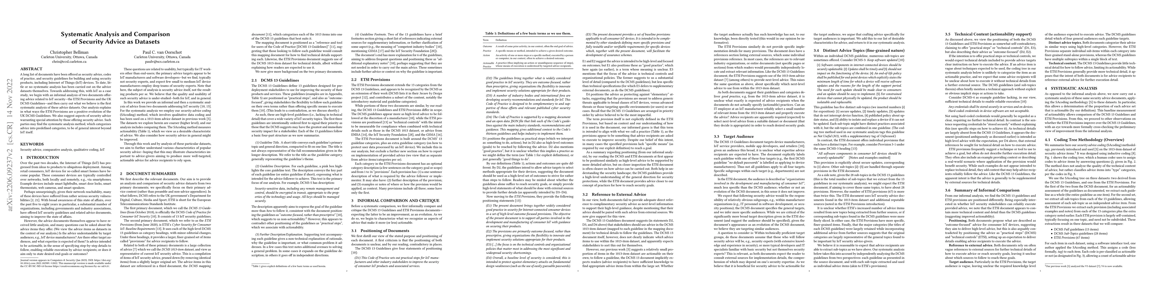Thumbnail for Systematic Analysis and Comparison of Security Advice as Datasets