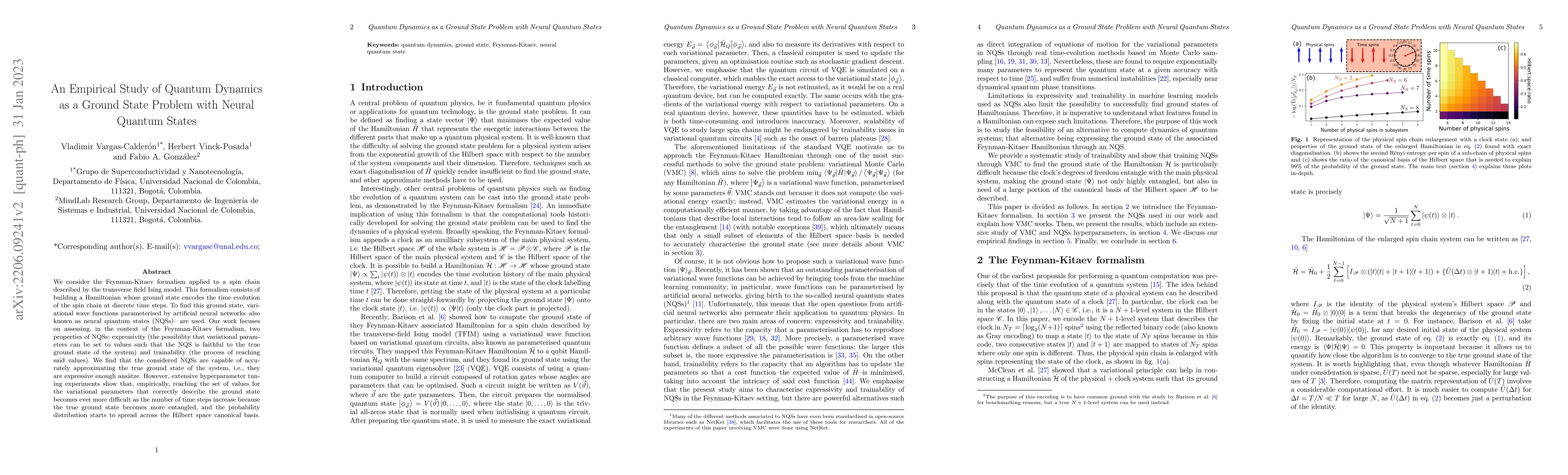 Thumbnail for An Empirical Study of Quantum Dynamics as a Ground State Problem with
  Neural Quantum States