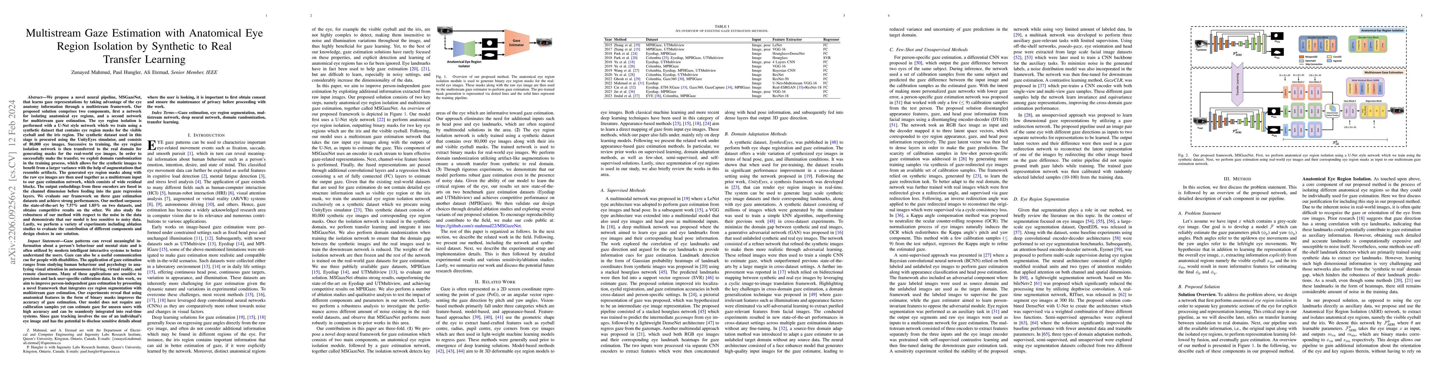 Thumbnail for Multistream Gaze Estimation with Anatomical Eye Region Isolation by
  Synthetic to Real Transfer Learning