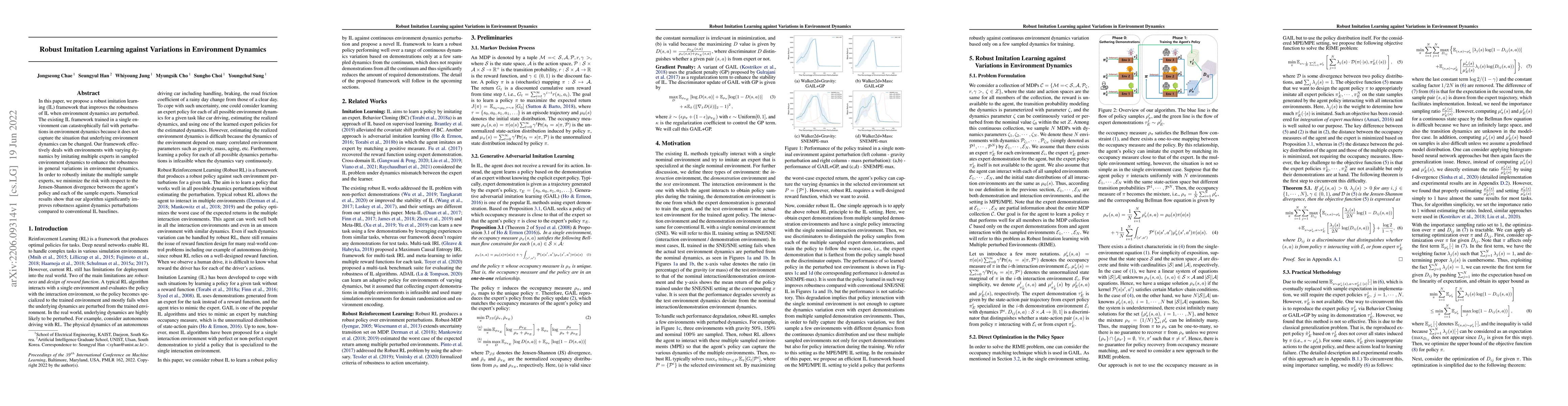 Thumbnail for Robust Imitation Learning against Variations in Environment Dynamics