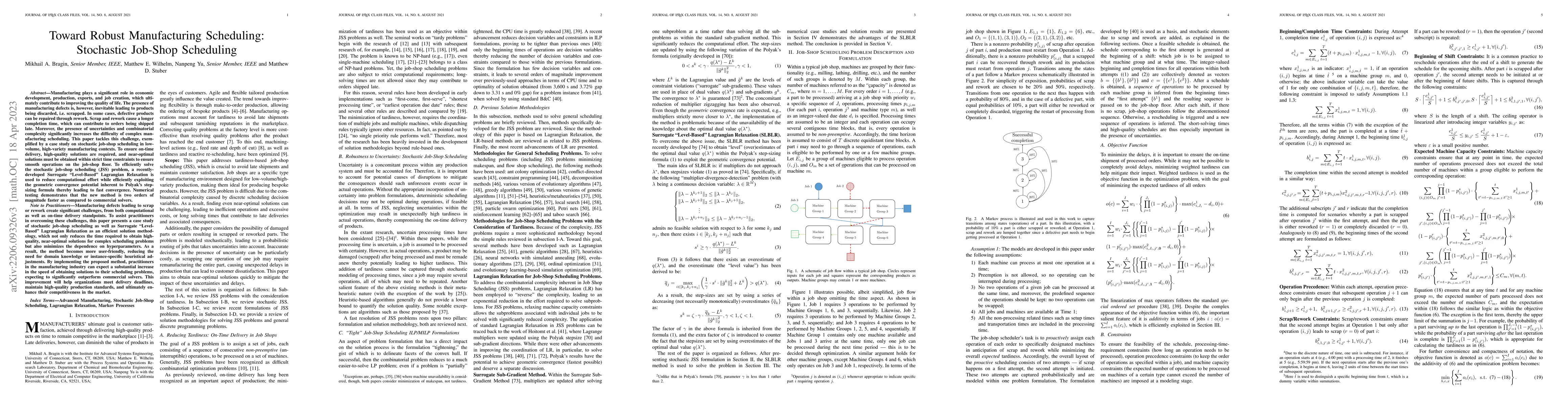 Thumbnail for Toward Robust Manufacturing Scheduling: Stochastic Job-Shop Scheduling