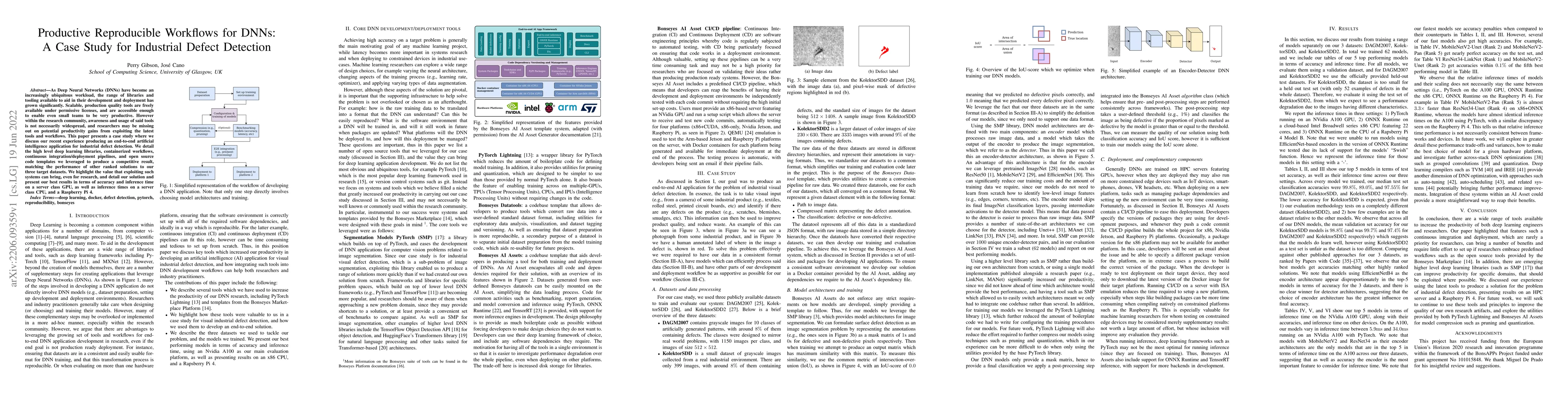 Thumbnail for Productive Reproducible Workflows for DNNs: A Case Study for Industrial
  Defect Detection