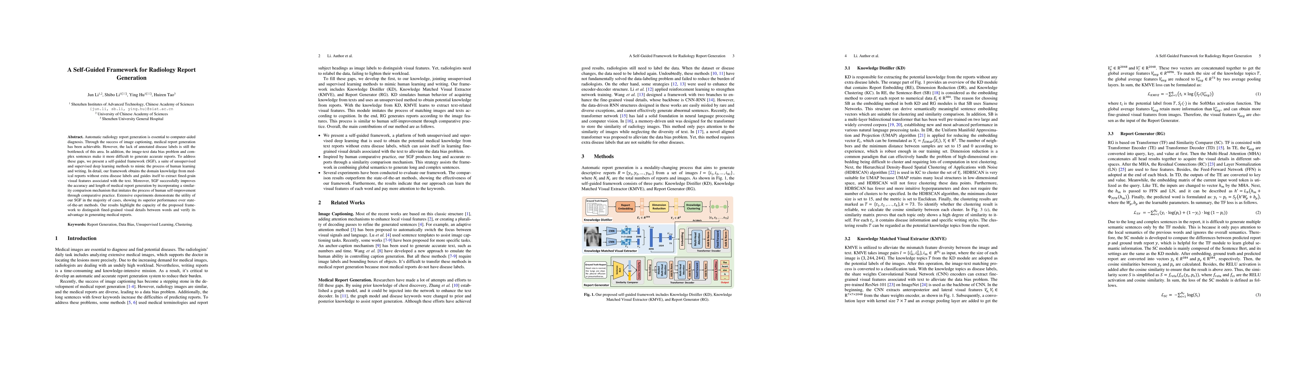 Thumbnail for A Self-Guided Framework for Radiology Report Generation