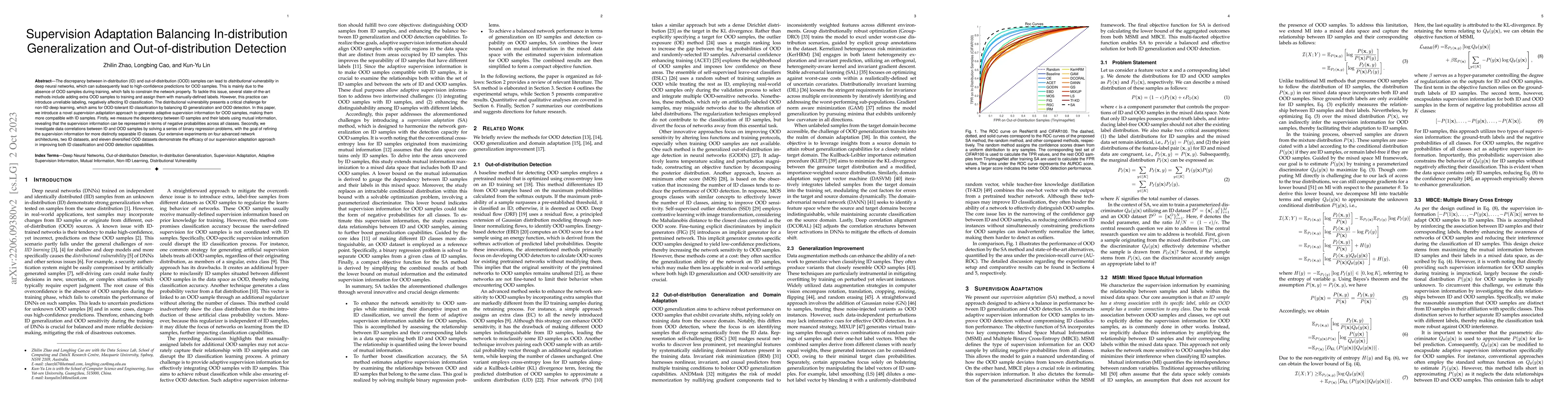 Thumbnail for Supervision Adaptation Balancing In-distribution Generalization and
  Out-of-distribution Detection