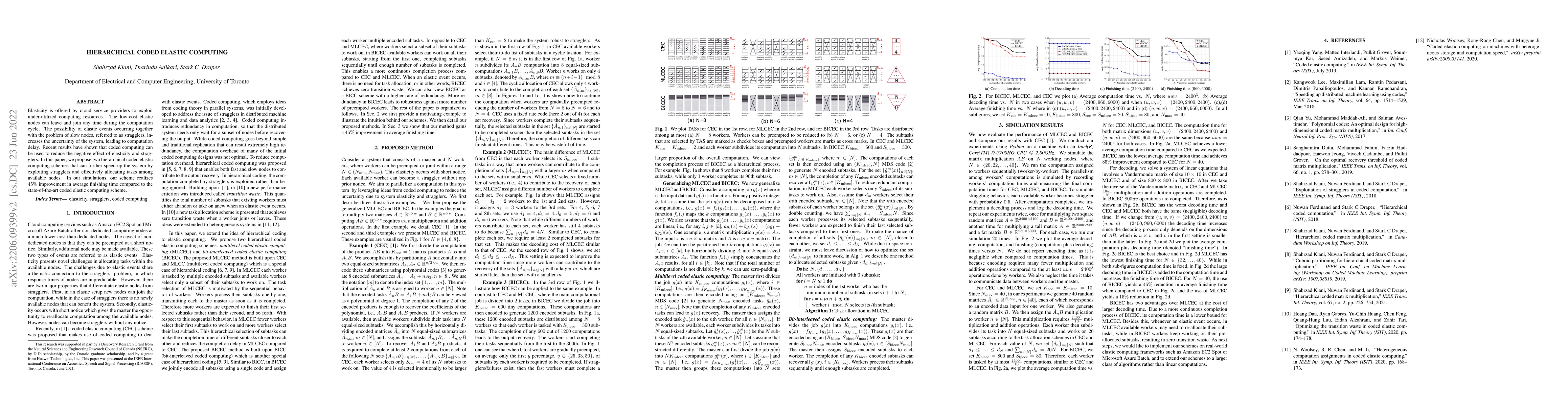 Thumbnail for Hierarchical coded elastic computing