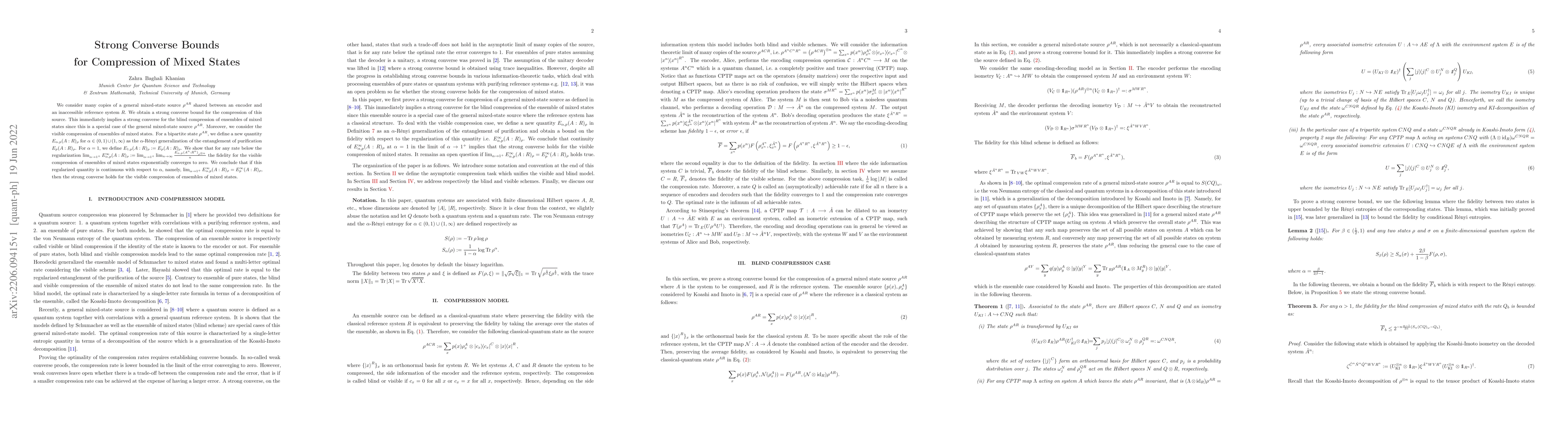 Thumbnail for Strong Converse Bounds for Compression of Mixed States