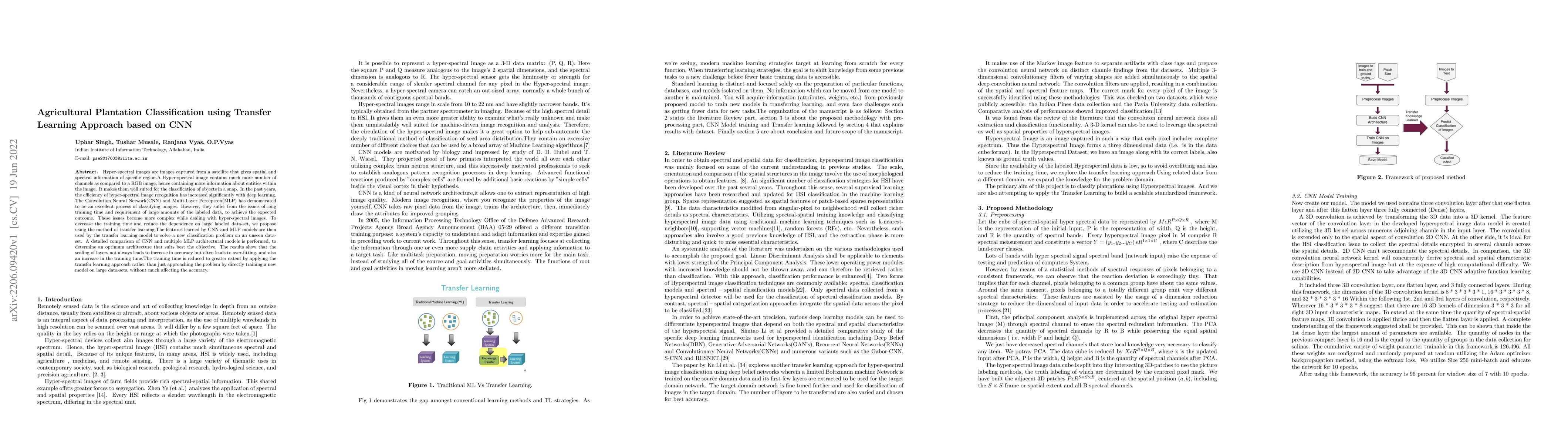 Thumbnail for Agricultural Plantation Classification using Transfer Learning Approach
  based on CNN