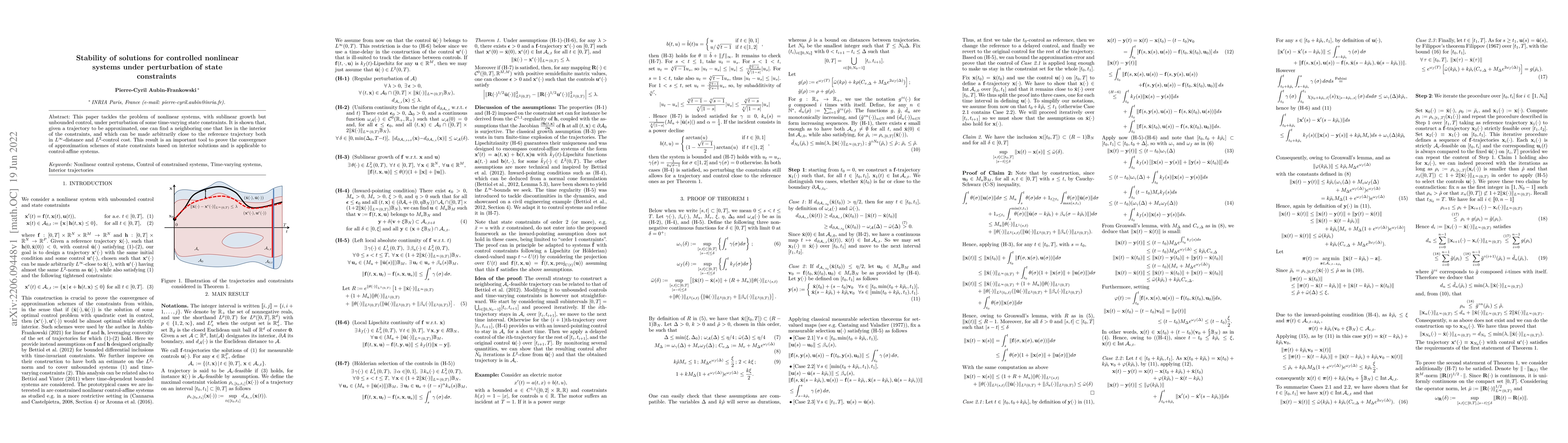 Thumbnail for Stability of solutions for controlled nonlinear systems under
  perturbation of state constraints