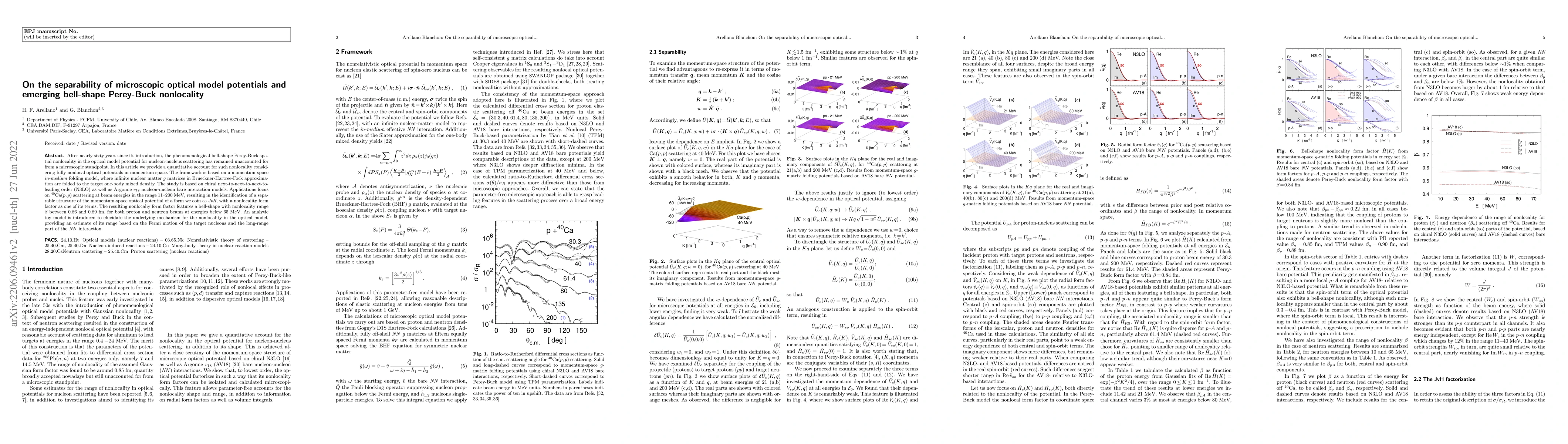 Thumbnail for On the separability of microscopic optical model potentials and emerging
  bell-shape Perey-Buck nonlocality