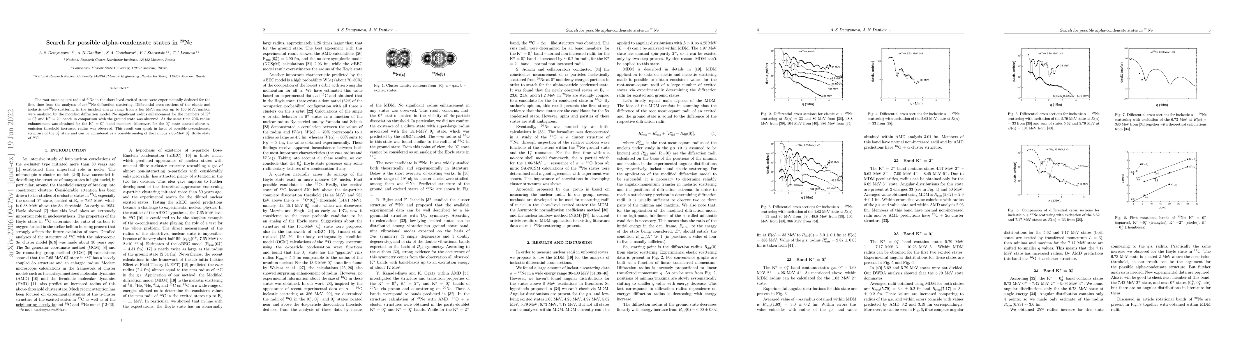 Thumbnail for Search for possible alpha-condensate states in $^{20}$Ne