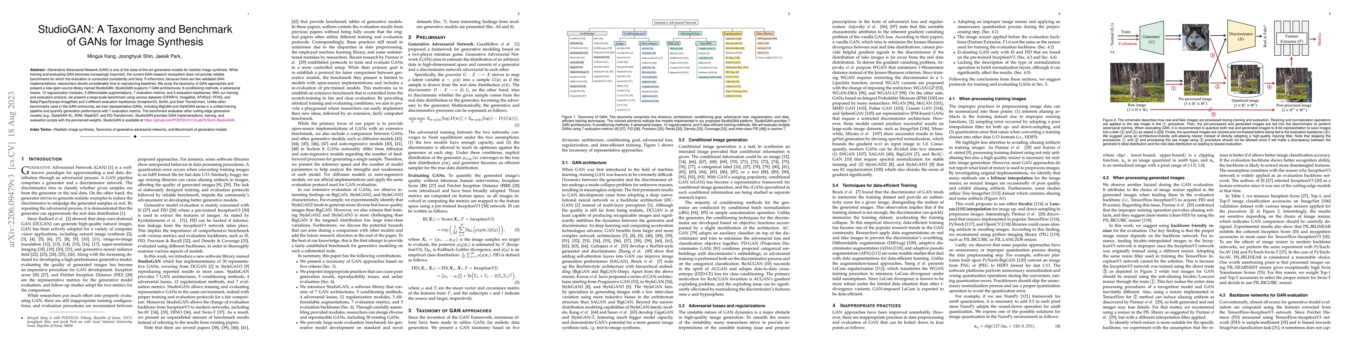 Thumbnail for StudioGAN: A Taxonomy and Benchmark of GANs for Image Synthesis