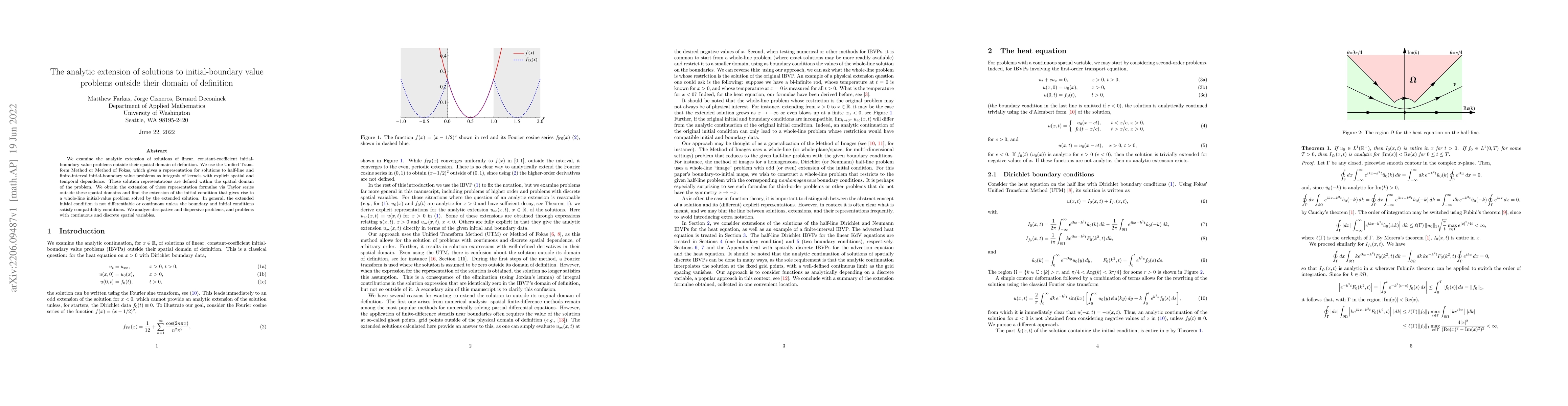 Thumbnail for The analytic extension of solutions to initial-boundary value problems
  outside their domain of definition