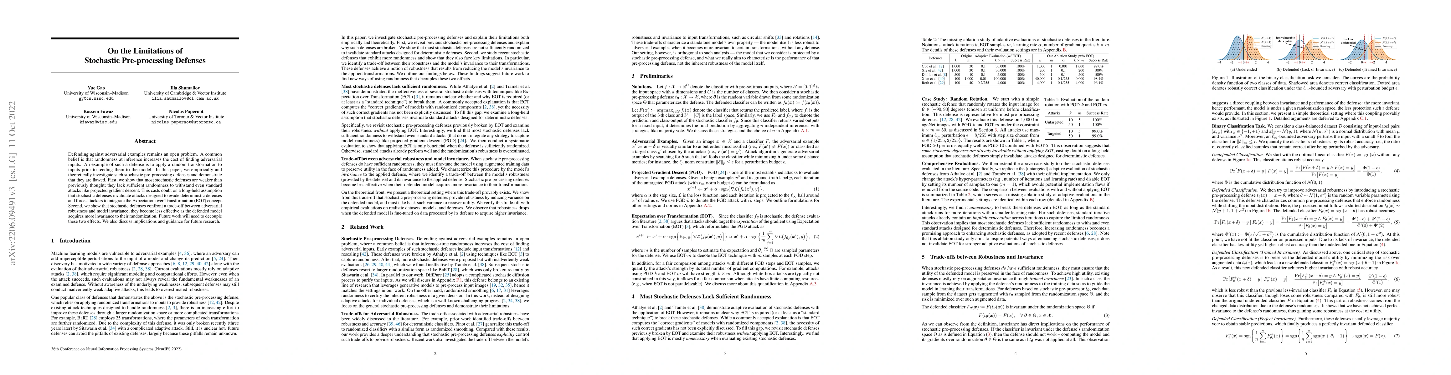 Thumbnail for On the Limitations of Stochastic Pre-processing Defenses