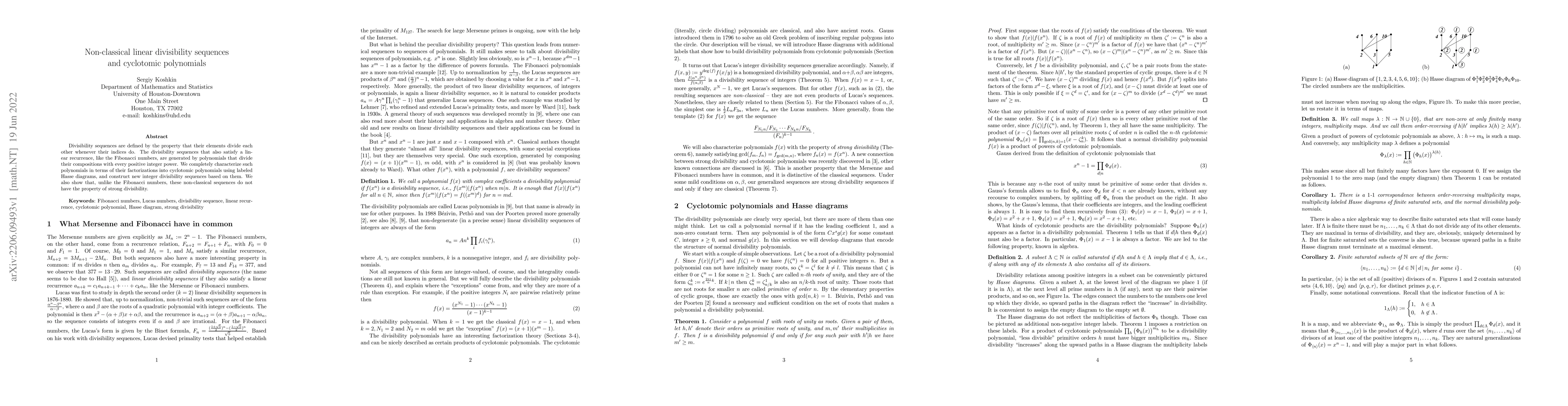 Thumbnail for Non-classical linear divisibility sequences and cyclotomic polynomials
