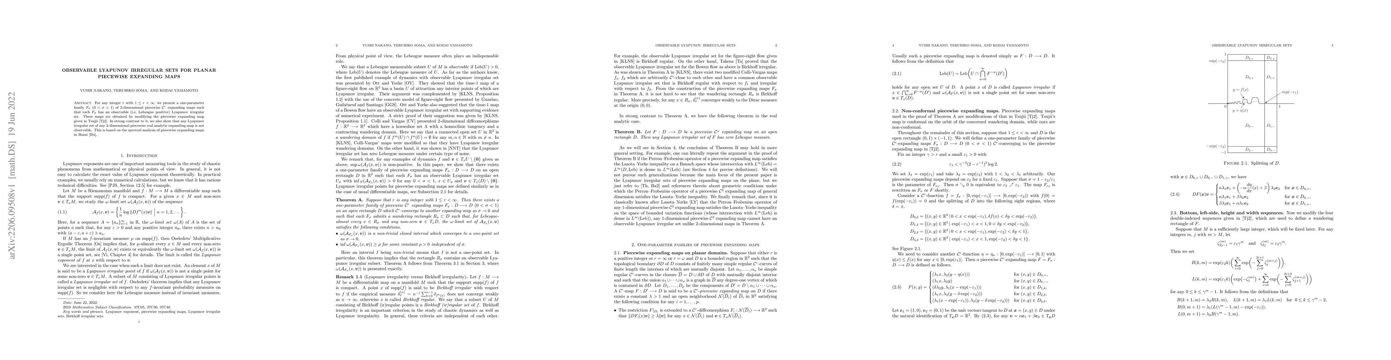 Thumbnail for Observable Lyapunov irregular sets for planar piecewise expanding maps