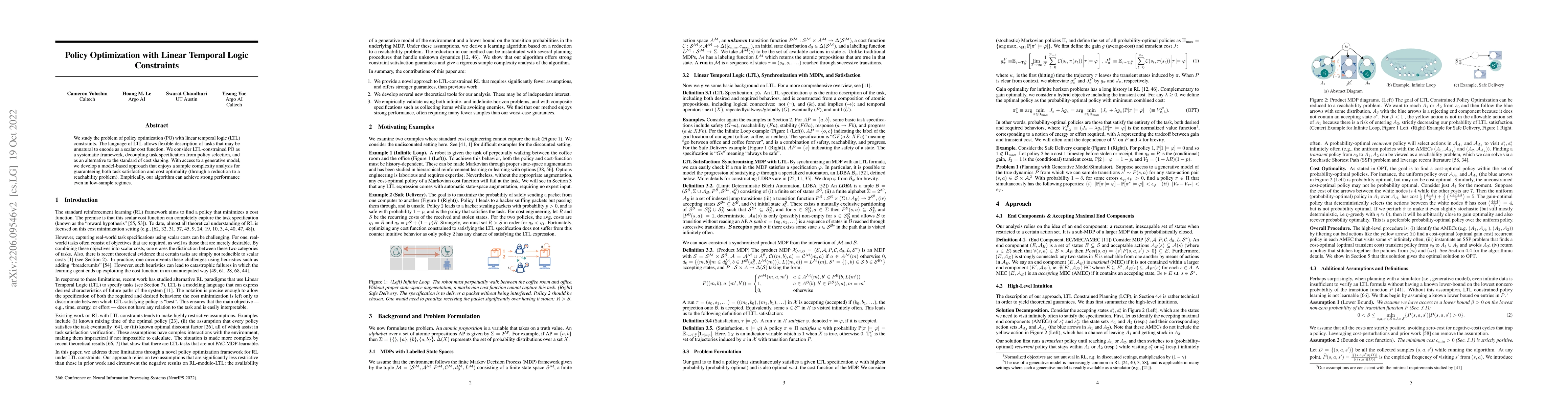 Thumbnail for Policy Optimization with Linear Temporal Logic Constraints