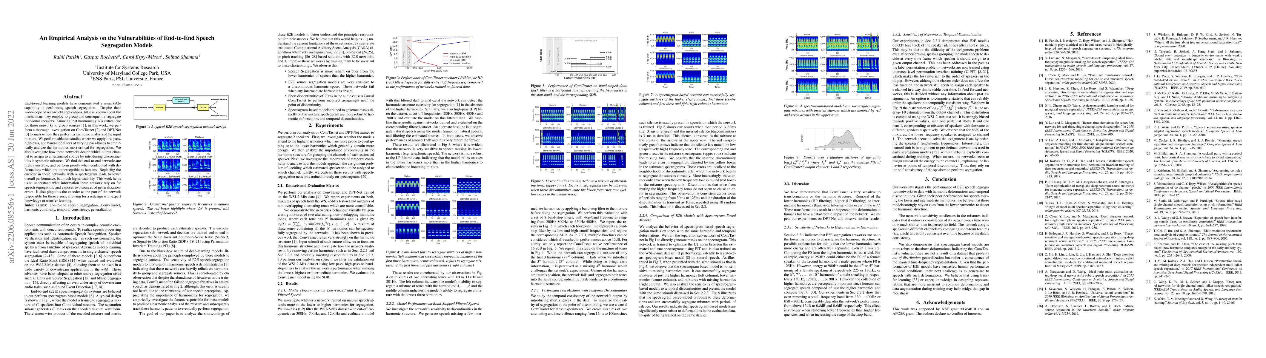 Thumbnail for An Empirical Analysis on the Vulnerabilities of End-to-End Speech
  Segregation Models