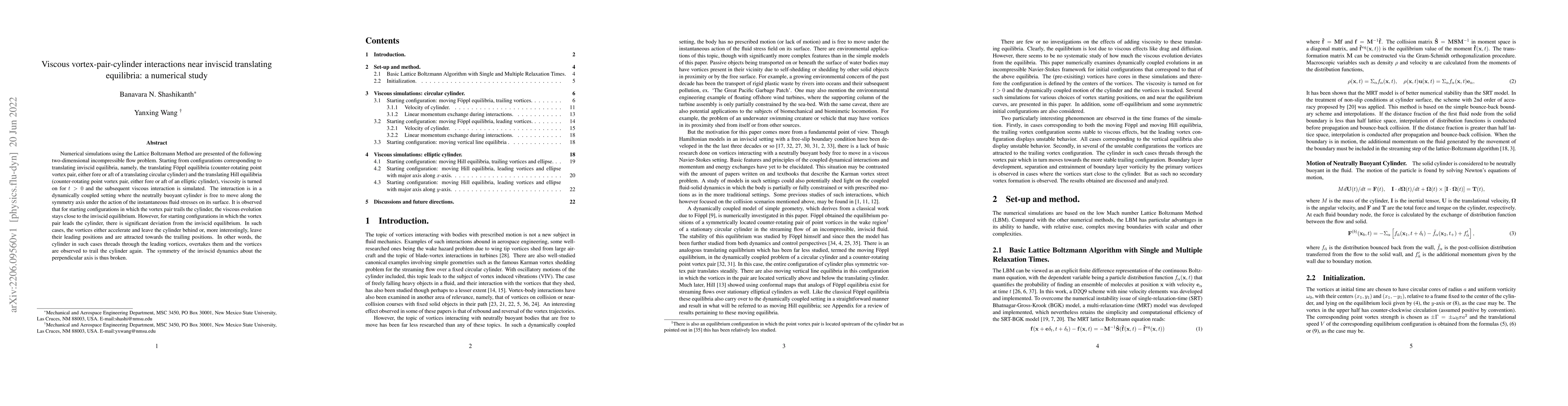 Thumbnail for Viscous vortex-pair-cylinder interactions near inviscid translating
  equilibria: a numerical study