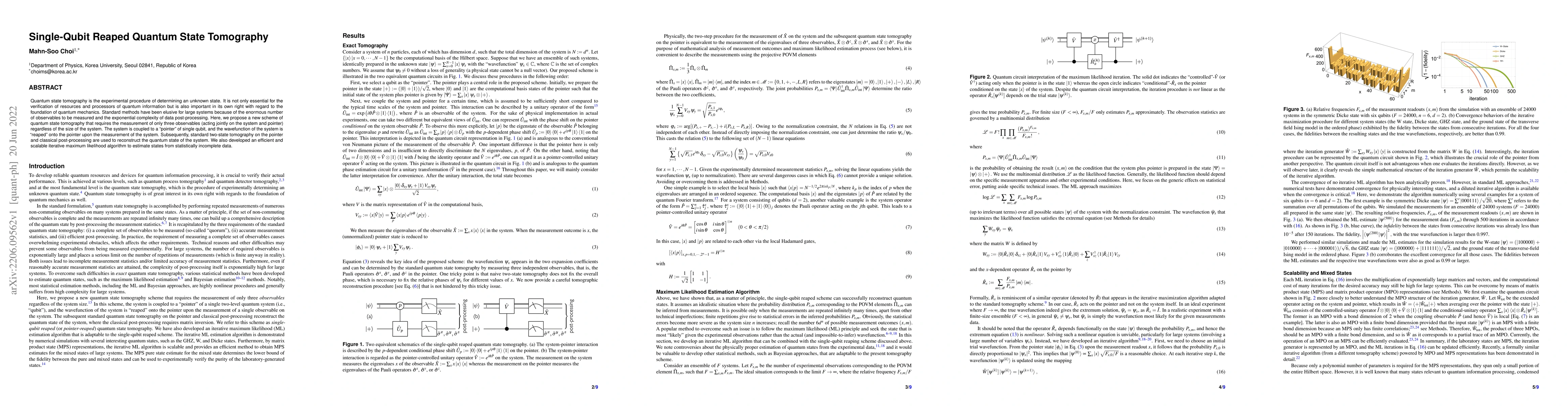 Thumbnail for Single-Qubit Reaped Quantum State Tomography