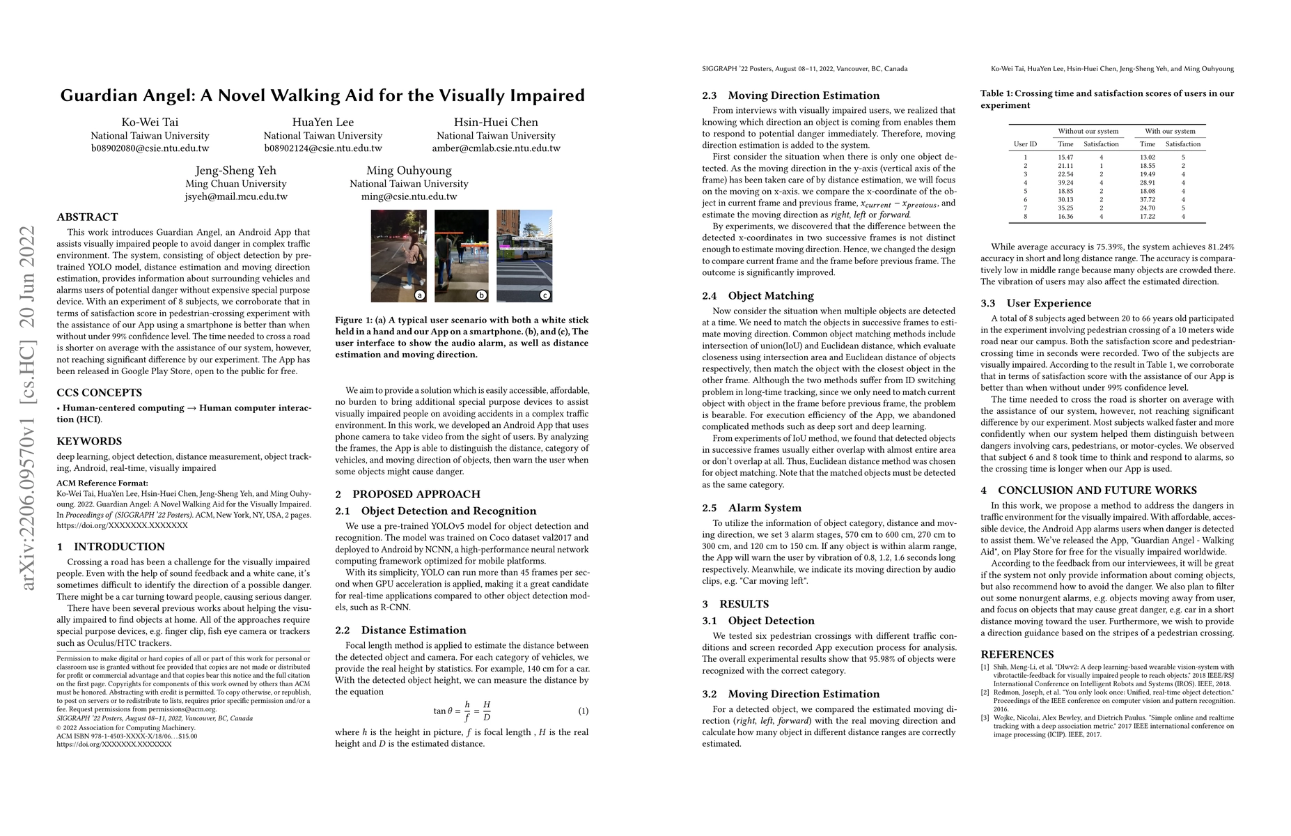 Thumbnail for Guardian Angel: A Novel Walking Aid for the Visually Impaired