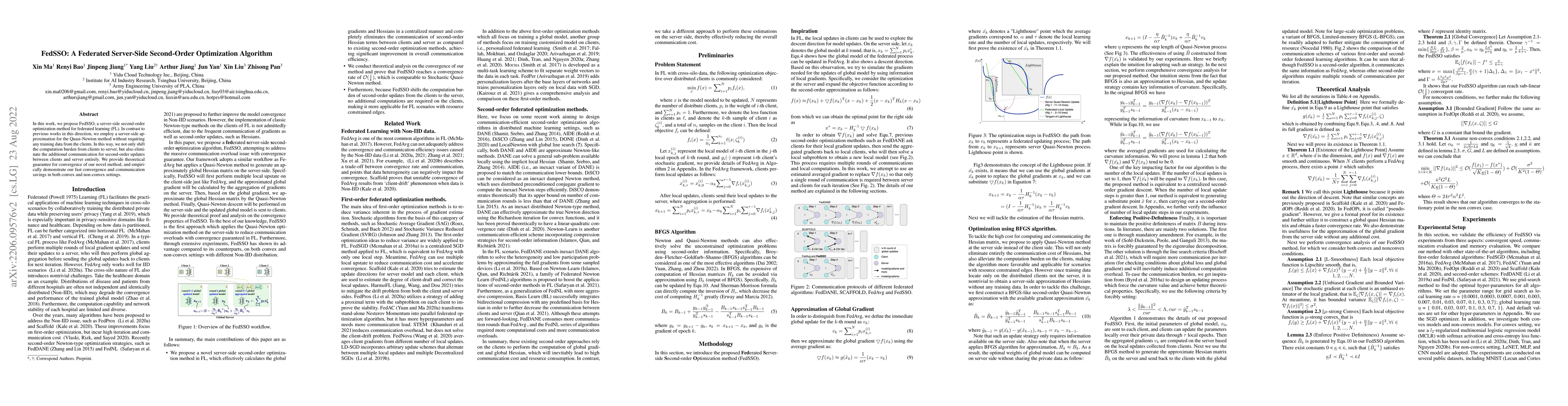 Thumbnail for FedSSO: A Federated Server-Side Second-Order Optimization Algorithm