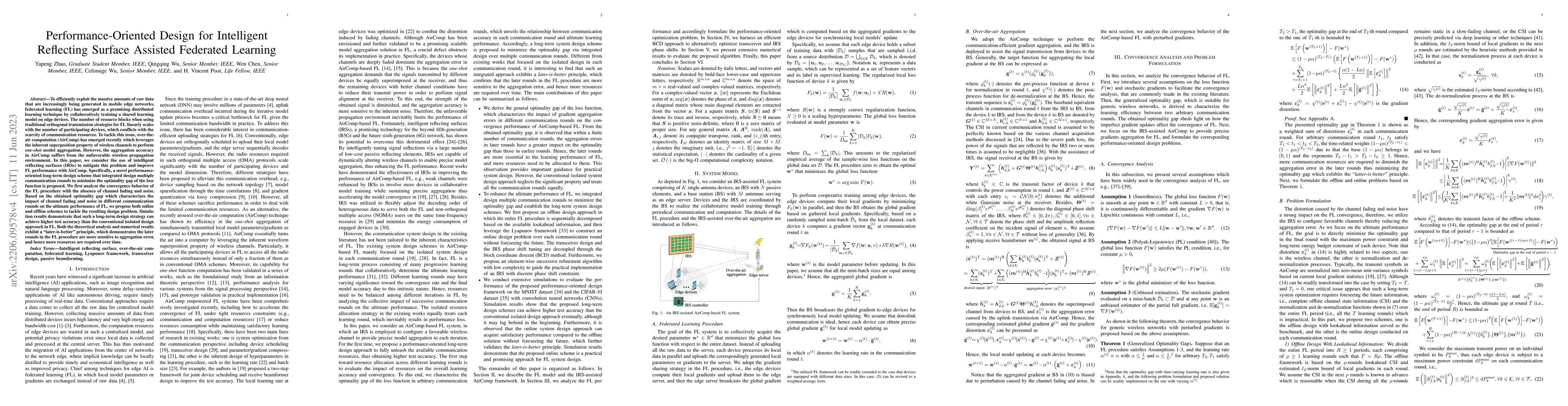 Thumbnail for Performance-Oriented Design for Intelligent Reflecting Surface Assisted
  Federated Learning