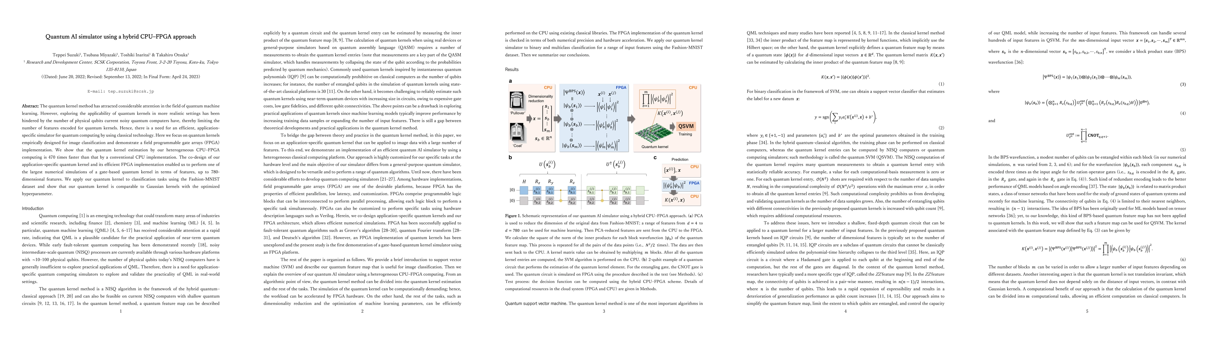 Thumbnail for Quantum AI simulator using a hybrid CPU-FPGA approach