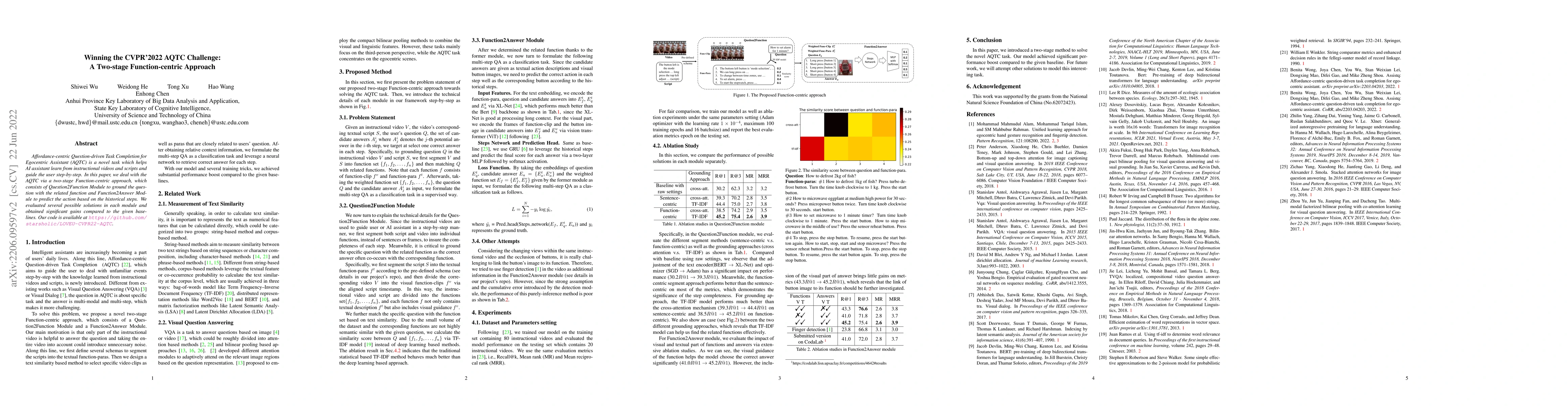 Thumbnail for Winning the CVPR'2022 AQTC Challenge: A Two-stage Function-centric
  Approach