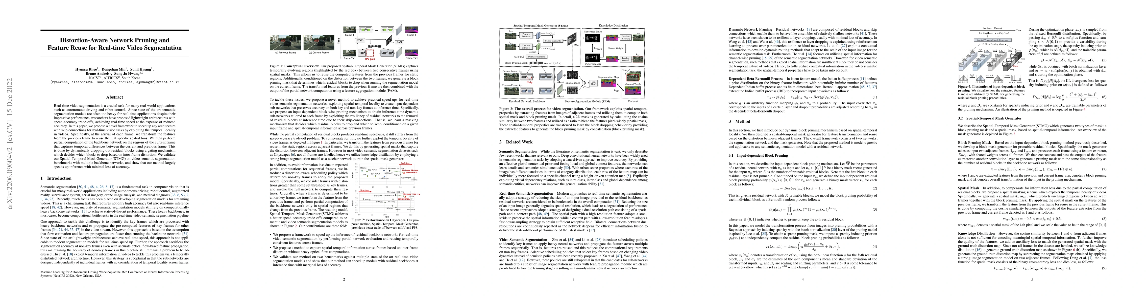 Thumbnail for Distortion-Aware Network Pruning and Feature Reuse for Real-time Video
  Segmentation